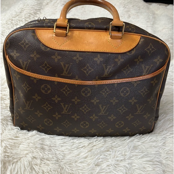 VINTAGE Louis Vuitton Satchel Bag Deauville Brown Monogram - Picture 9 of 16